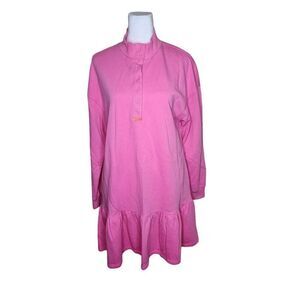 Caryn Lawn Maggie Dress Drop Waist Tunic Tennis Womens Size XL Pink